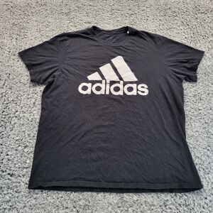 Adidas Shirt Mens Extra Large Black Logo Athleisure Lightweight Casual Outdoors